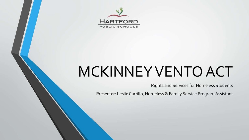 McKinney Vento Act Presentation Cover